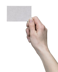 Image showing hand holding a card