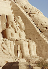 Image showing stone sculptures at the Abu Simbel temples