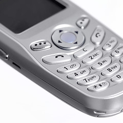 Image showing metallic mobile phone detail