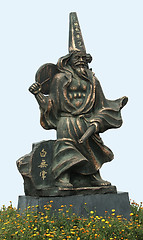 Image showing mystic bronze sculpture at Fengdu County