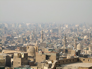 Image showing Cairo aerial view with smog