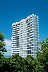 Image showing White apartment-building