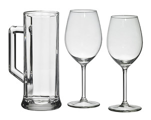 Image showing set of drinking glasses