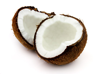 Image showing Cut coconut