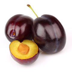 Image showing Ripe plums in closeup