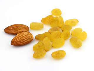 Image showing Almonds with raisins