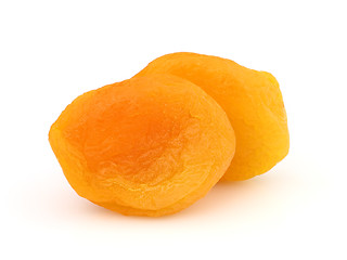 Image showing Two dried apricots