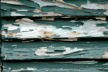 Image showing Green Crackled Door