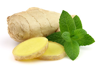 Image showing Ginger with mint