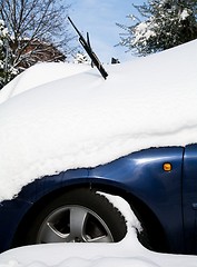 Image showing Car hidden in snow