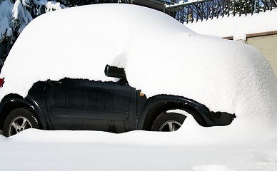 Image showing Car hidden in snow