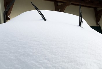 Image showing Car hidden in snow