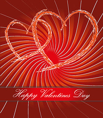 Image showing Happy valentines day postcard