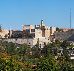 Image showing Ancient citadel and Tower of David in Jerusalem 