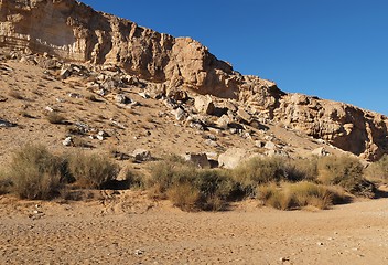 Image showing Wall of the desert canyon