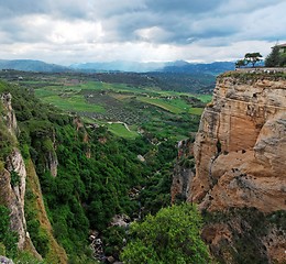 Image showing Scenic gorge in Ronda town, Andalusia, Spain