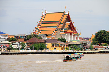 Image showing Boat and temple