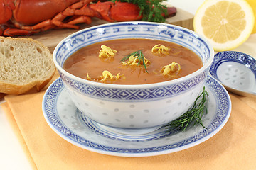Image showing fresh Lobster Bisque Asian