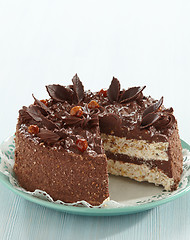 Image showing chocolate and hazelnut cake