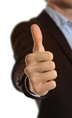 Image showing Thumb up, isolated on white background 