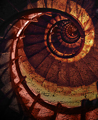 Image showing Abstract spiral grunge pattern