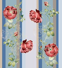 Image showing Seamless background from a flowers ornament, fashionable modern wallpaper or textile.   