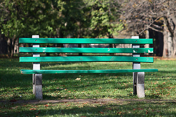 Image showing Empty bench in a park