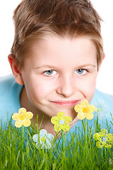 Image showing Spring portrait of little boy