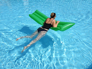 Image showing Relaxed in the Pool