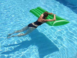 Image showing Floating in the Pool