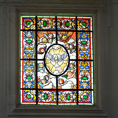 Image showing Christian church glass