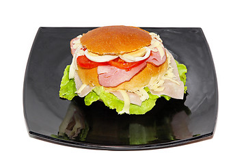 Image showing Bun sandwich