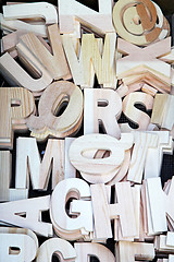 Image showing Wooden letters