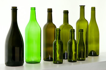 Image showing Glass bottles