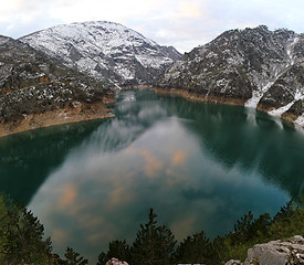 Image showing Lake Piva fisheye