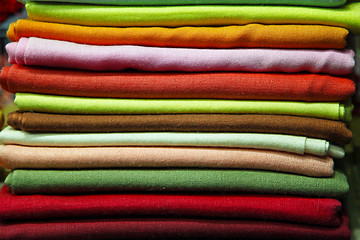 Image showing Color textile pile