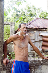 Image showing native Nicaraguan man portrait Corn Island Nicaragua