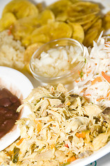 Image showing   plate of the day shredded chicken Leon Nicaragua