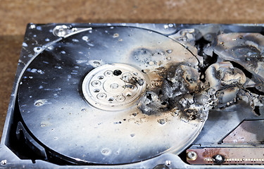 Image showing electrofused hard disk drive in close up