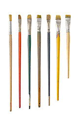 Image showing Used art brushes 