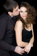 Image showing Playful young couple flirting