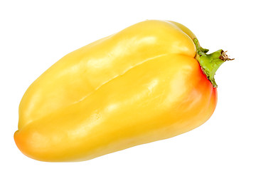 Image showing Single orange fresh pepper