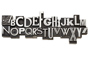 Image showing alphabet in vintage metal type