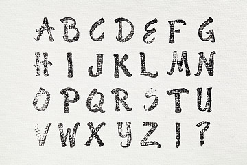 Image showing rubber stamp alphabet
