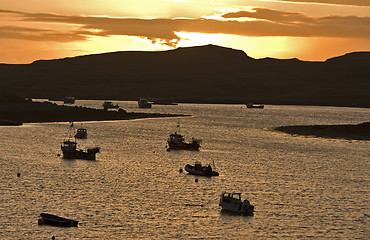 Image showing sundown in scottish bay