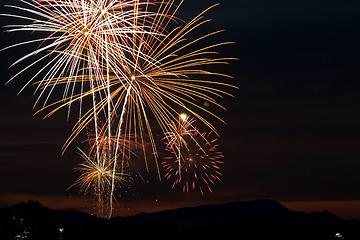 Image showing Firecrackers In The Sky - Sunset