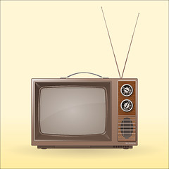 Image showing Old Retro TV