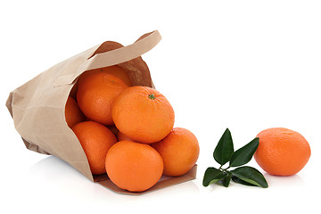 Image showing Mandarin Fruit in a Bag