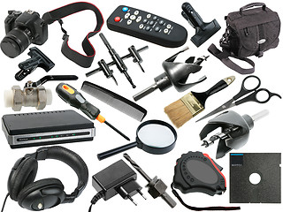 Image showing Abstract set of black objects