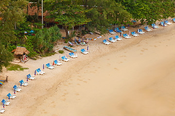 Image showing Tropical beach. Morning low tide, Thailand, Phuket, Rawai